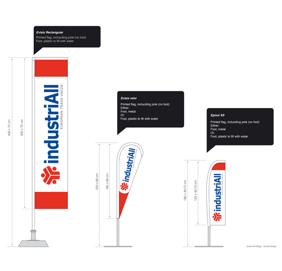IndustriAll flags by Bloo agency