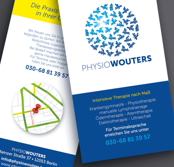 Physio Wouters business card by Bloo agency