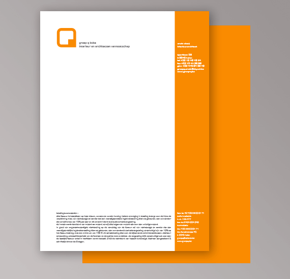 Group Q letterhead by Bloo agency